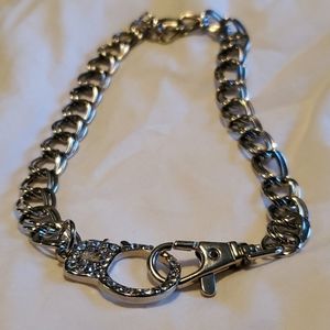 CZ Gem Cuff Chain Necklace